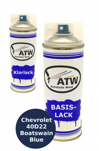 Autolack für Chevrolet 40D22 Boatswain Blue +400ml Klarlack Set